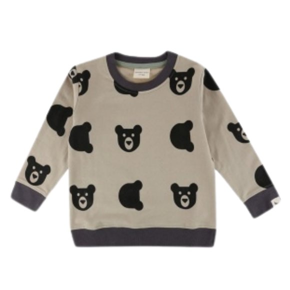 GOTS Certified Organic Baby Top Bear Faces - Picture 1 of 4